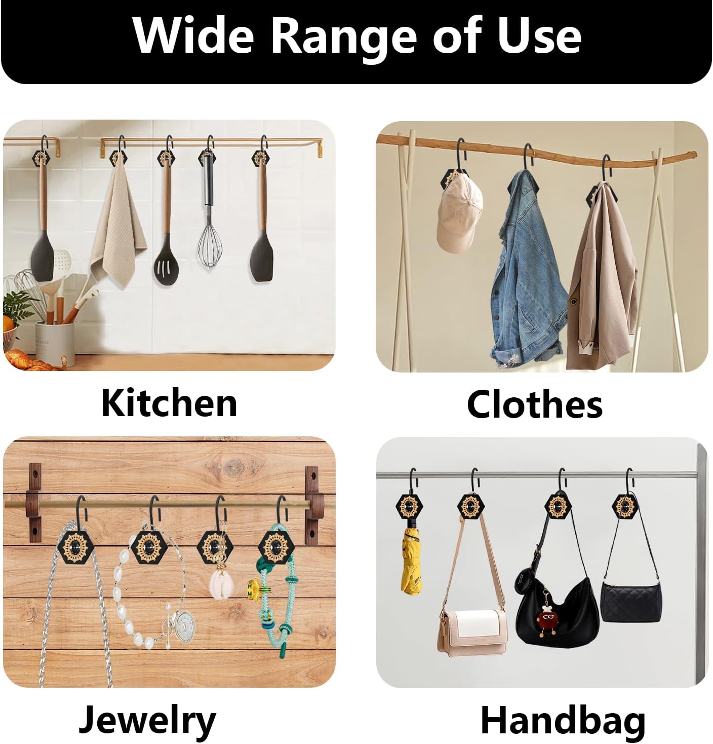 Luxury Diamond Design Decorative Shower Curtain Hooks
