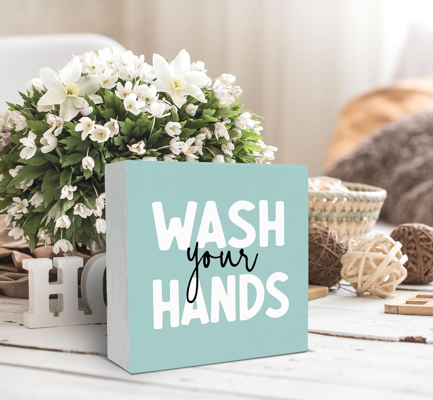 SRADMO Kids Bathroom Quote Wash Your Hands Get Ready to Wash Right