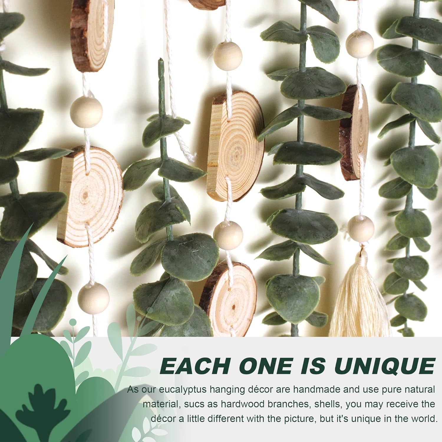 Giauma Artificial Eucalyptus Wall Decor Boho Rustic Design