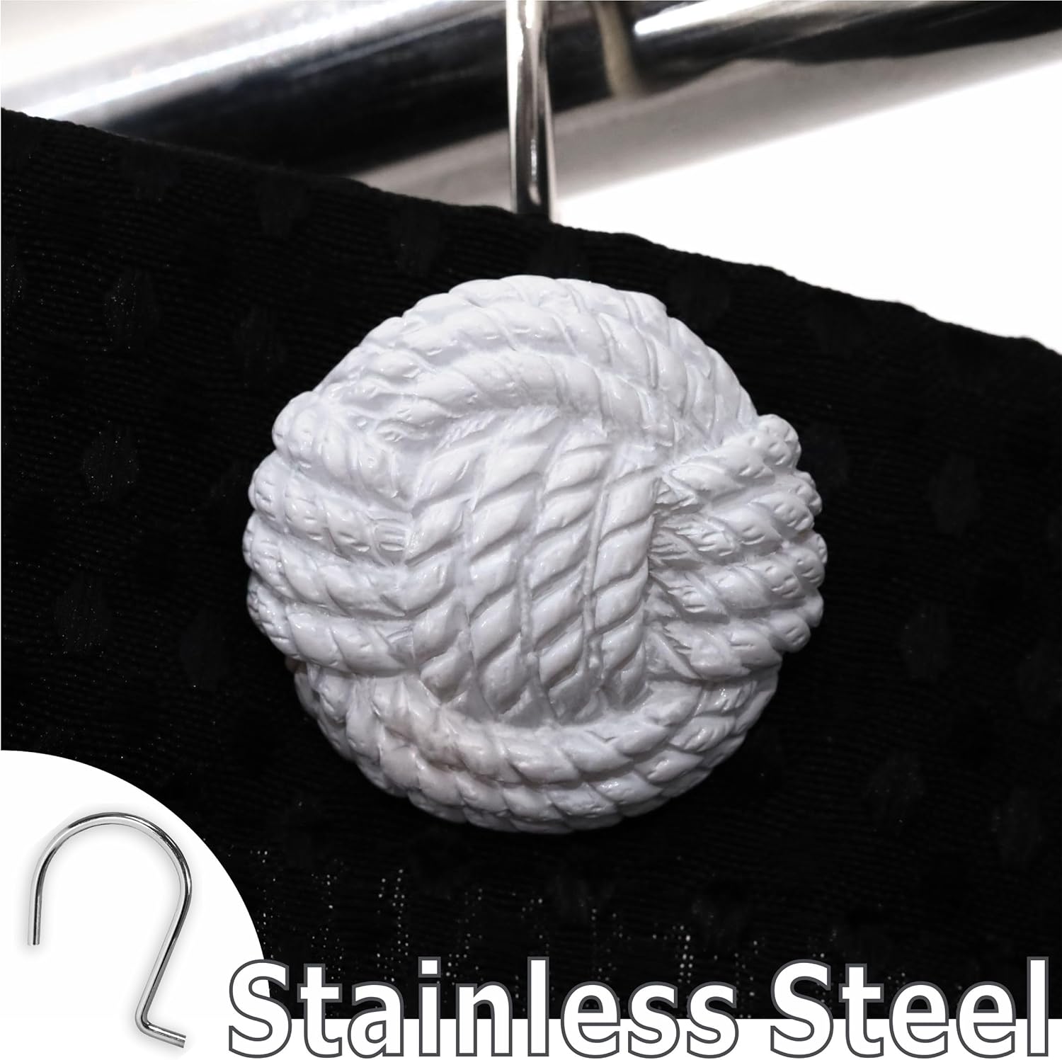 Elegant White Boho ShowerHooks