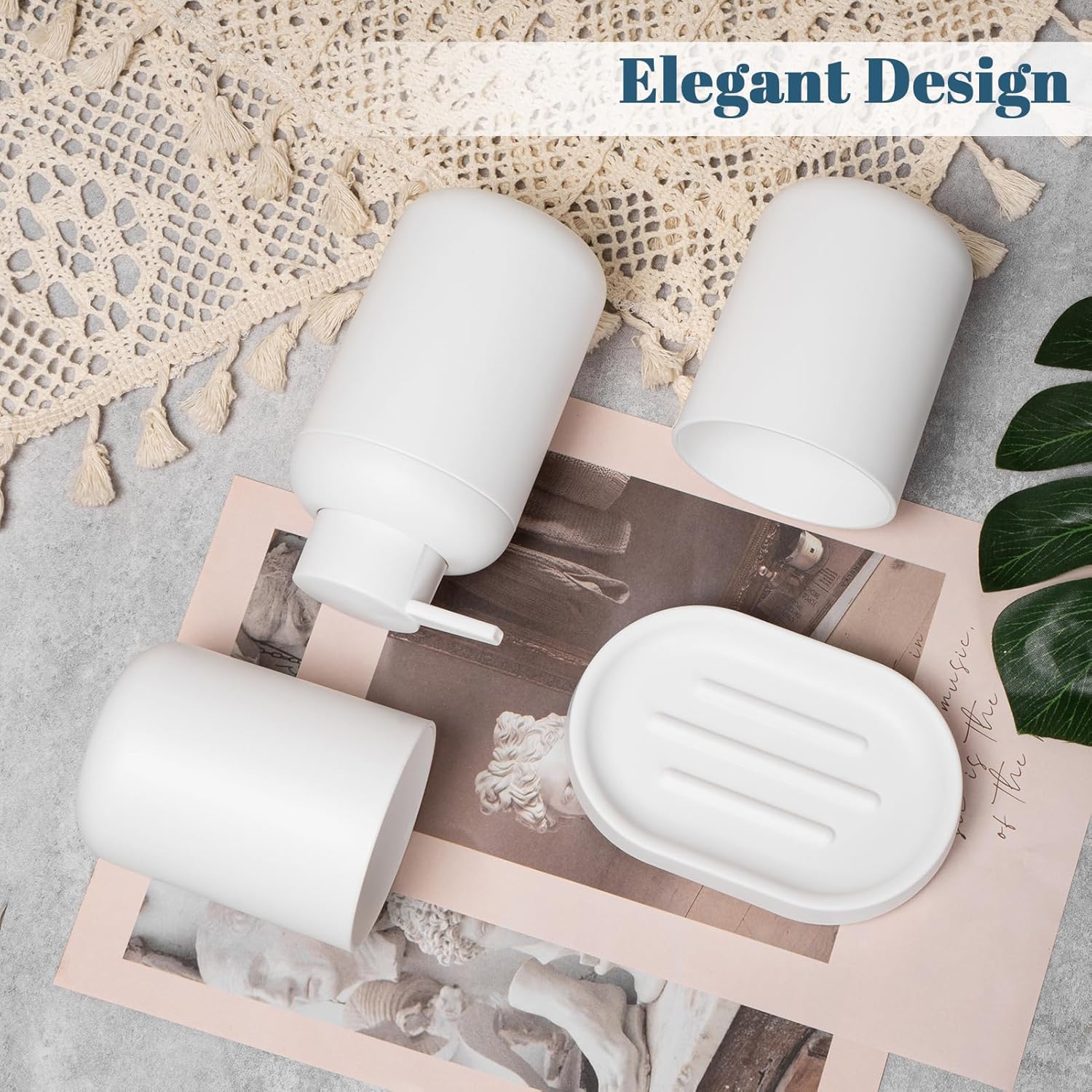 4-Piece Bath Accessories Organizer Set