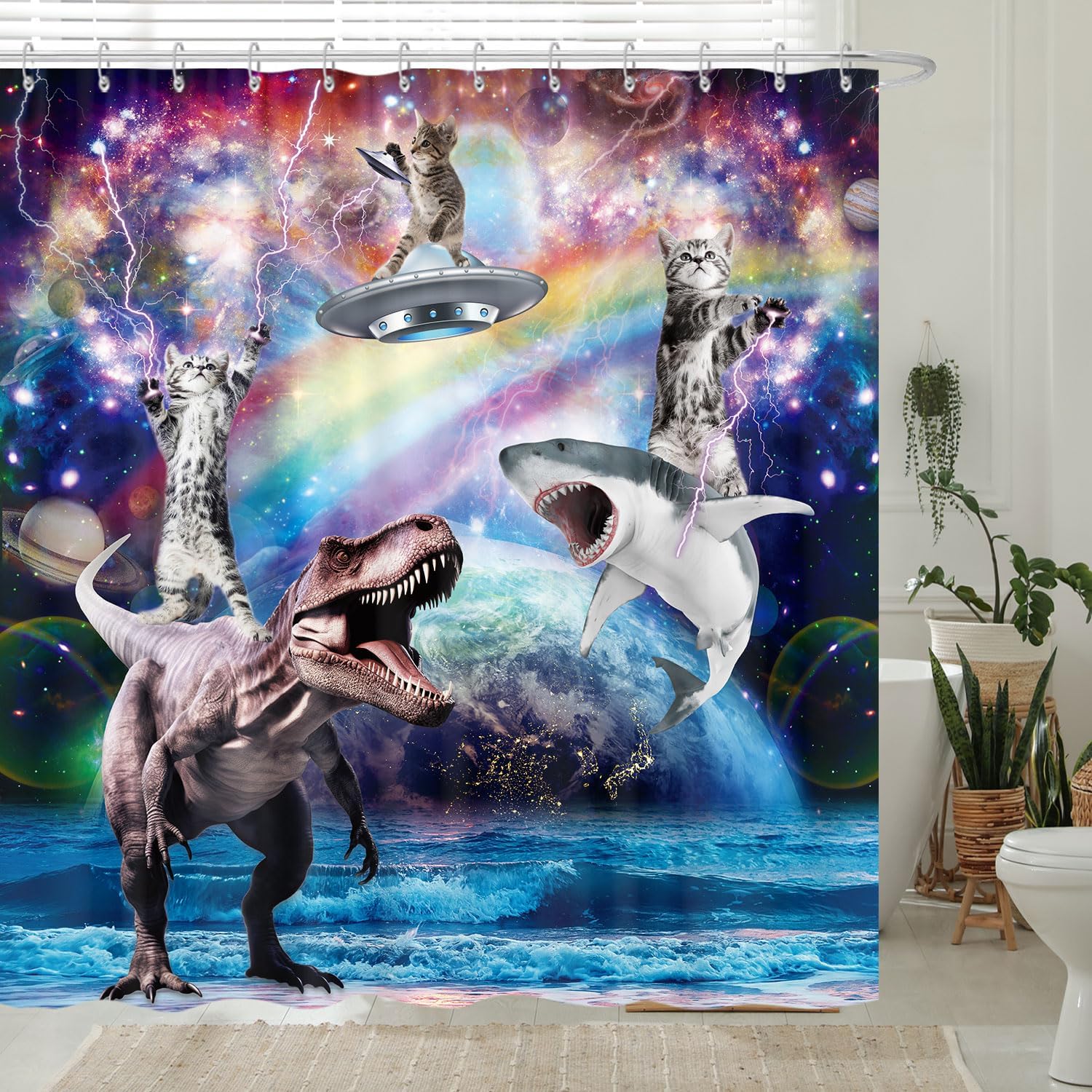 Funny Cat Shower Curtain