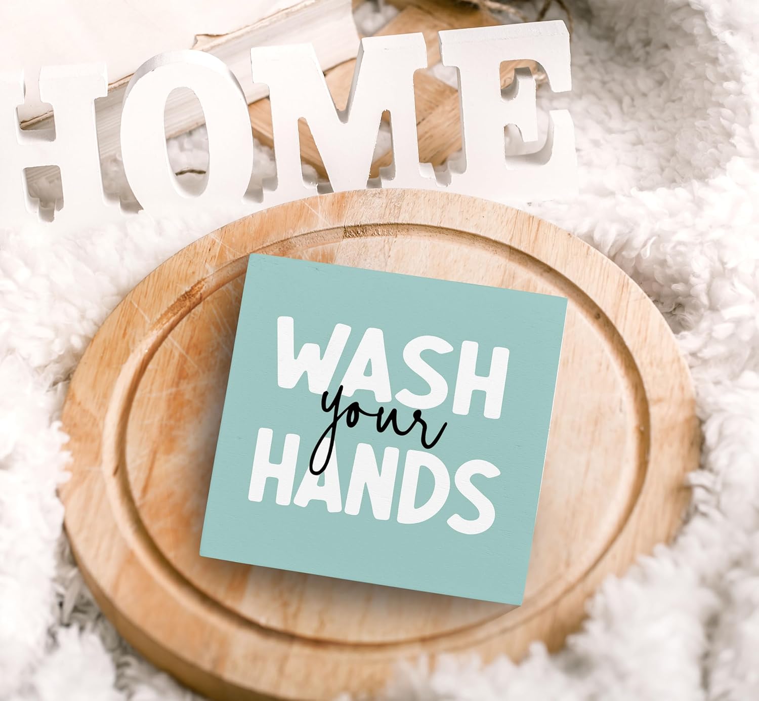 SRADMO Kids Bathroom Quote Wash Your Hands Get Ready to Wash Right