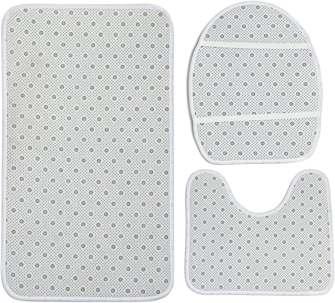 3-Piece Halloween Bathroom Rugs Set with Non-Slip U-Shaped Mat