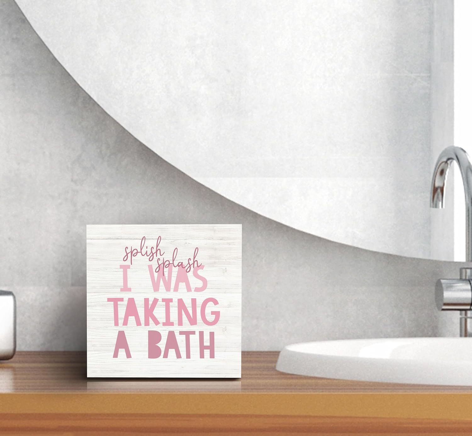 SRADMO Kids bathroom quote splish splash funny bathroom sign