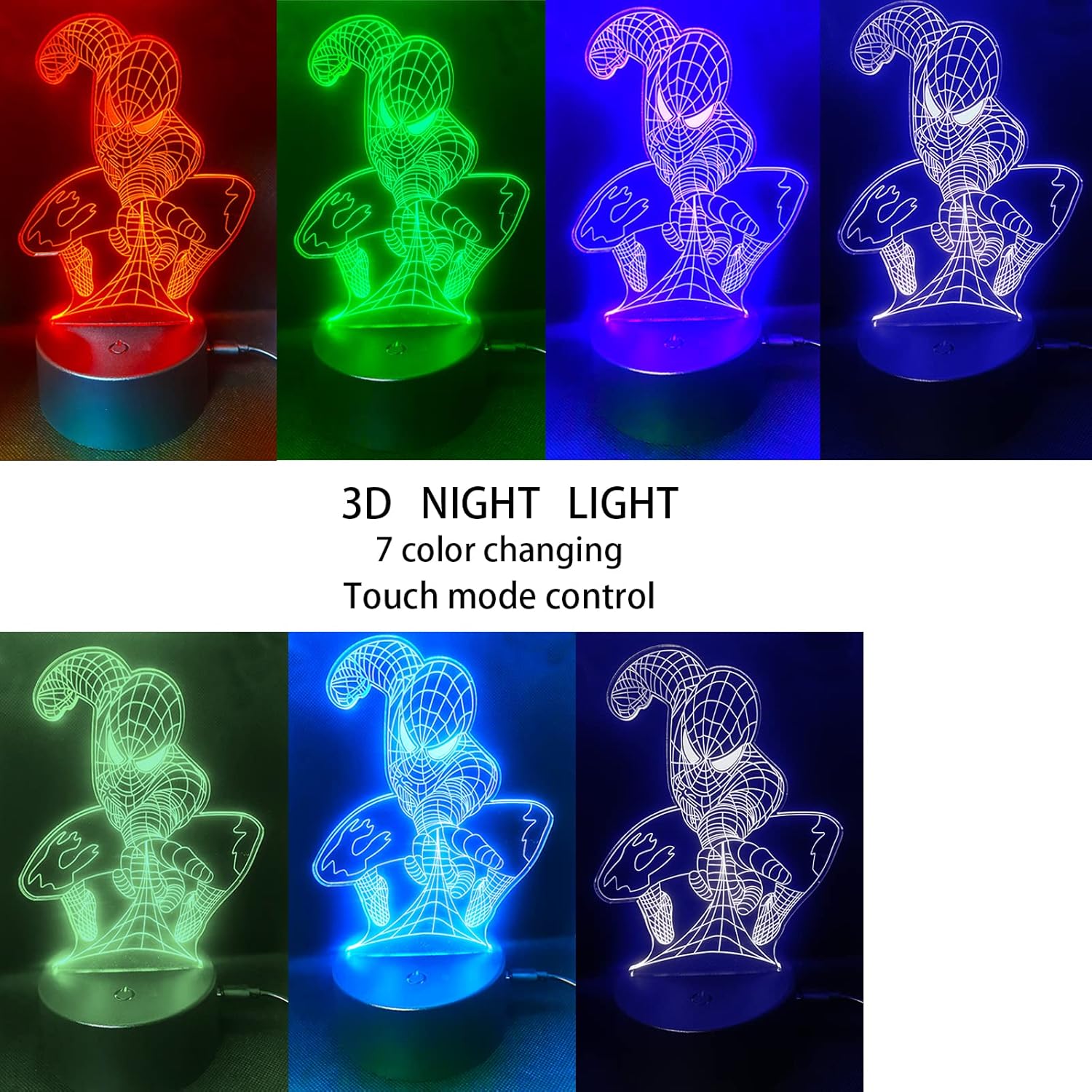 Kids 3D Night Light with 7 Color Change