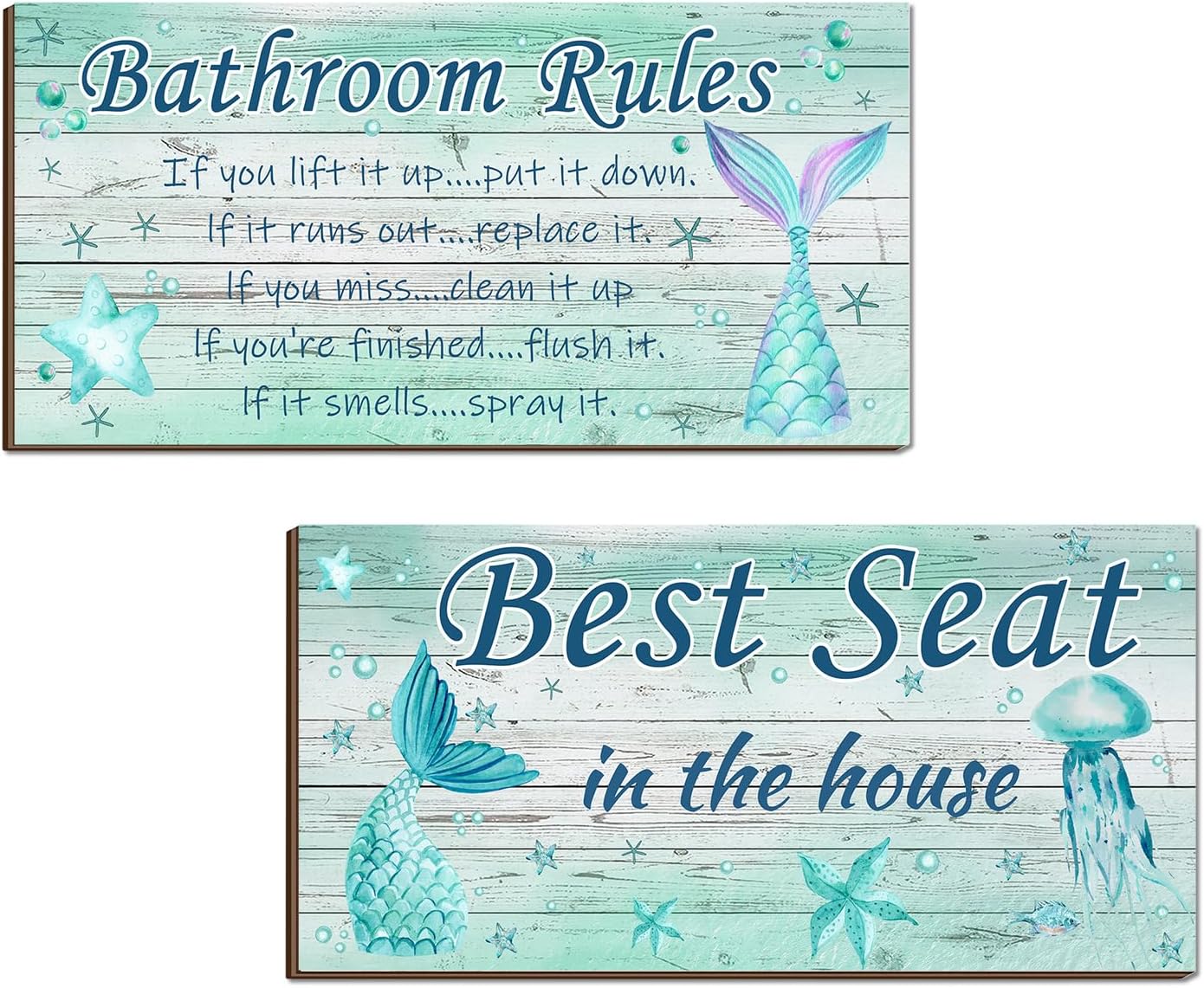 Bath Time Moments Mermaid Tail Bathroom Wall Decor