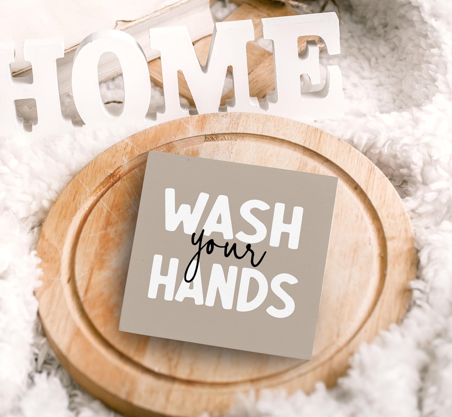 Perfect Gift for Kids Wash Your Hands Desk Sign