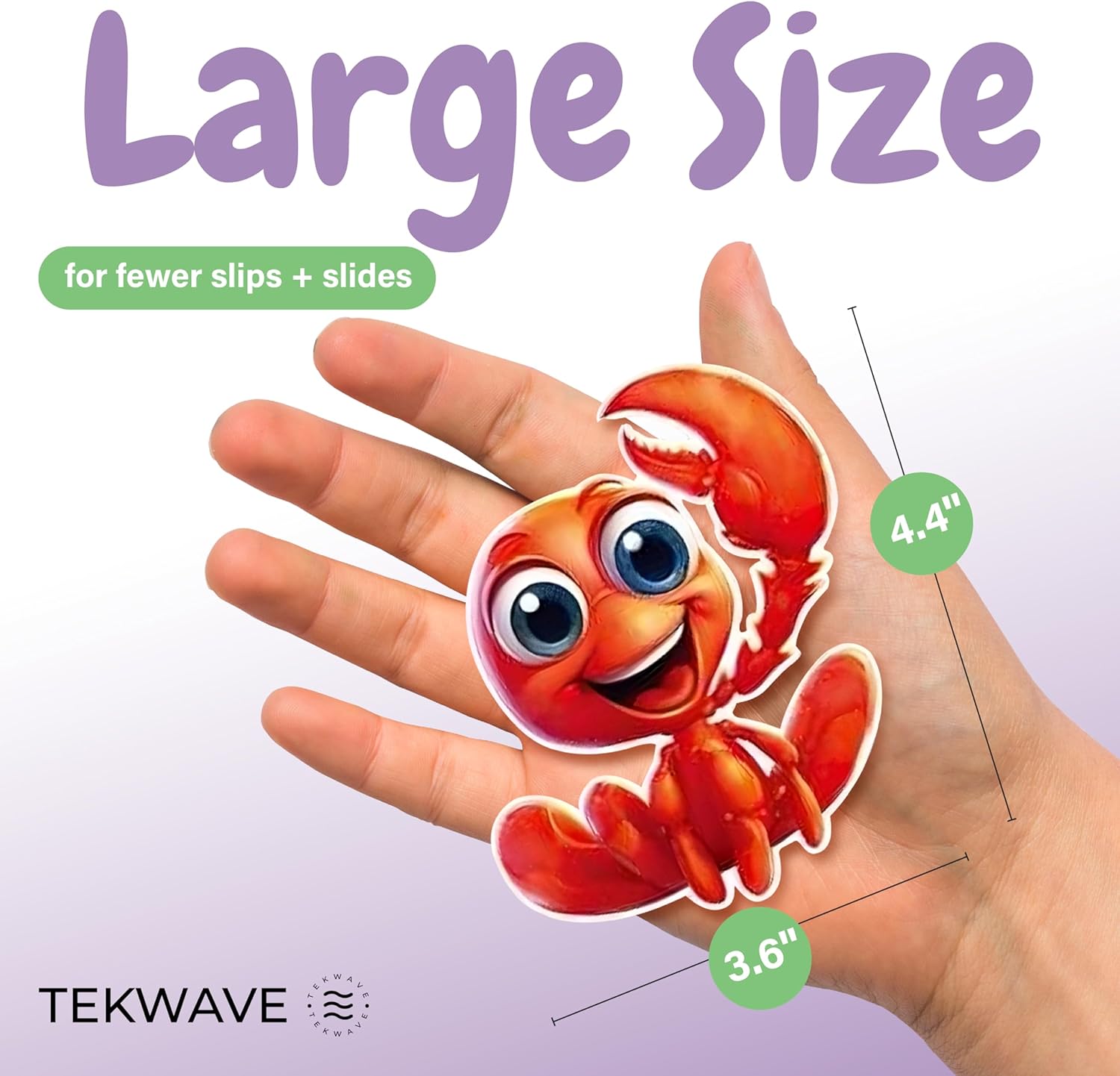 TEKWAVE Non-Slip Bathtub Stickers - Safe for Kids Perfect for Bathtime