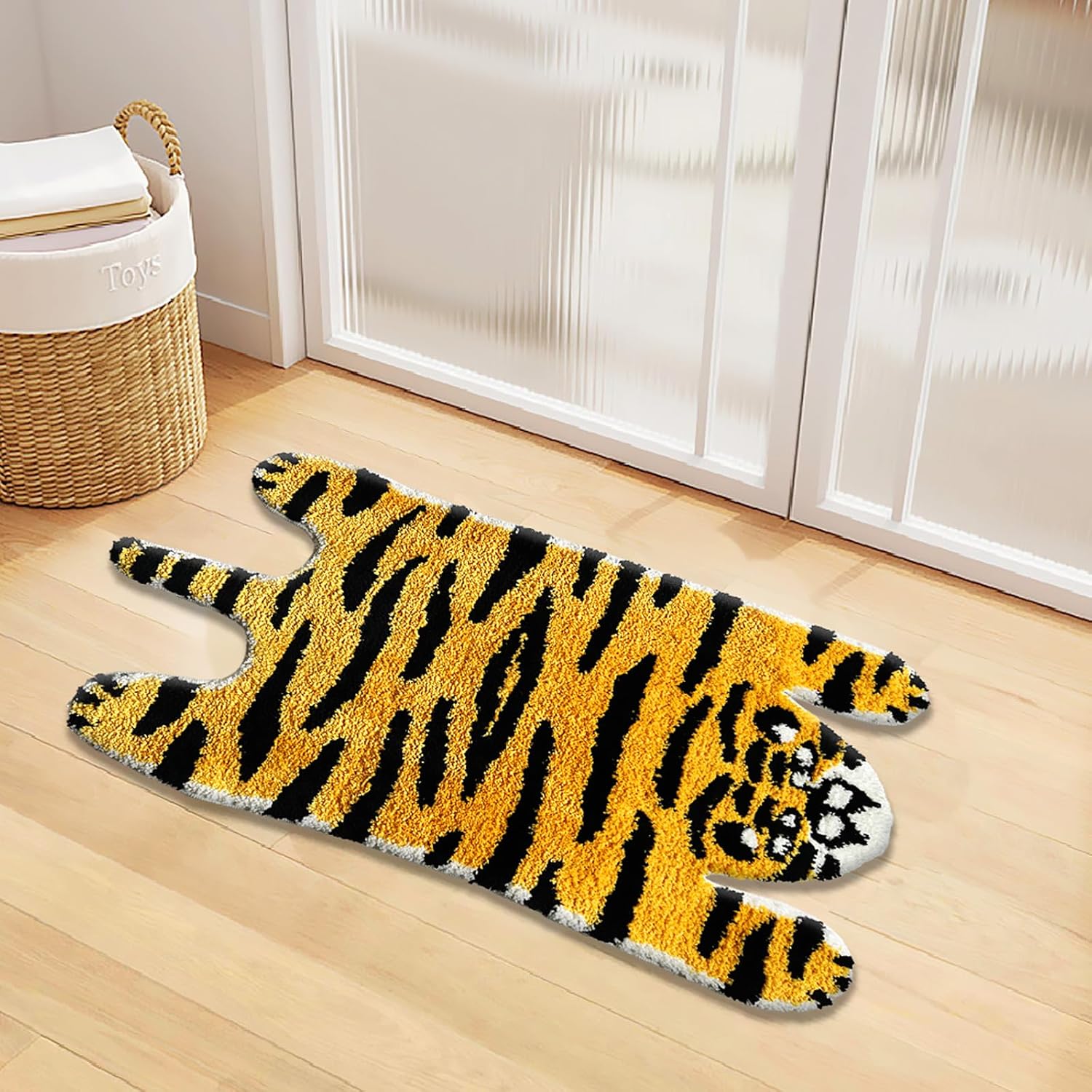 UKELER Kids bathroom towel tiger rug