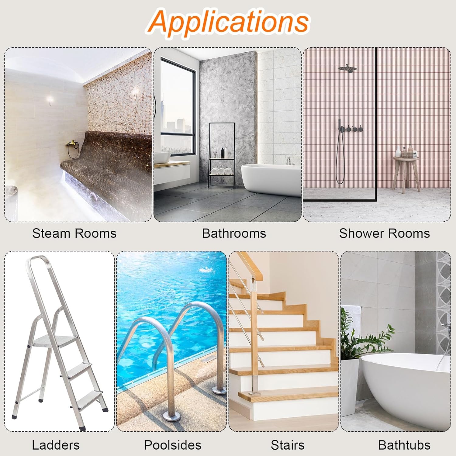 24pcs Anti-Slip Bathtub Stickers - Non-SlipTransparent Star Style