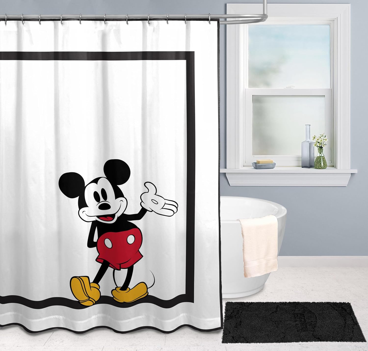 Jay Franco Disney Mickey Mouse Sweet Stylish Bath Curtain