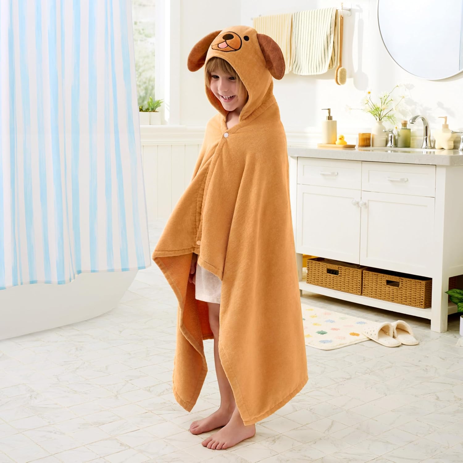 Joiedomi Hooded Towel for Kids 30x50 Brown
