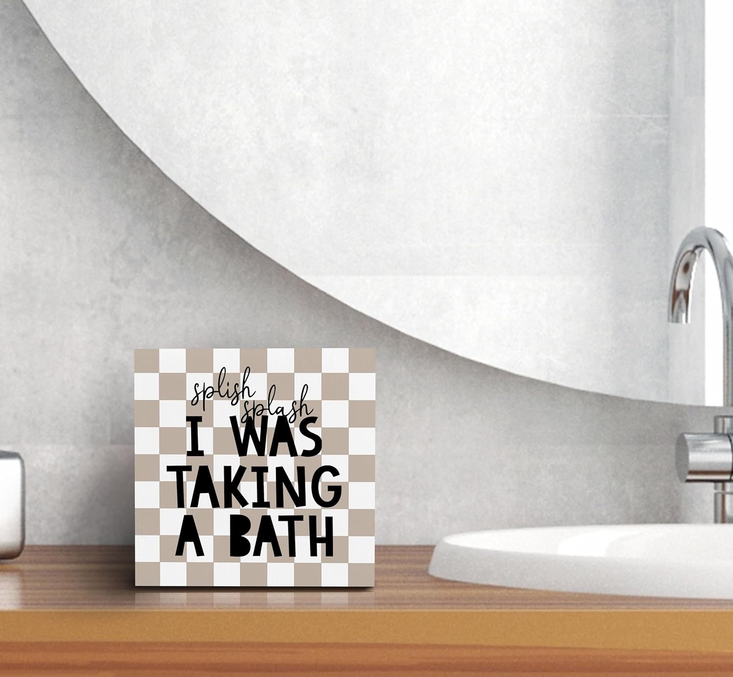 Kids Bathroom Quote Wood Box Sign Rustic Bathroom Decor