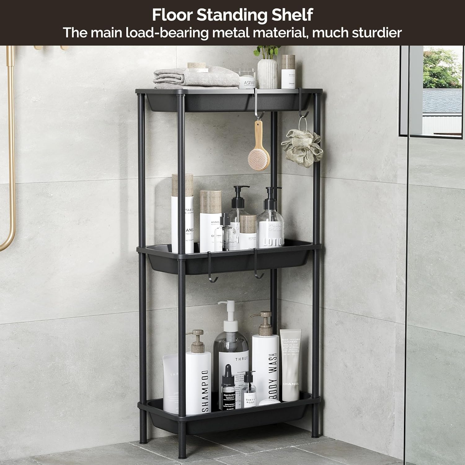 Rustproof 3-Tier Shower Caddy Organizer