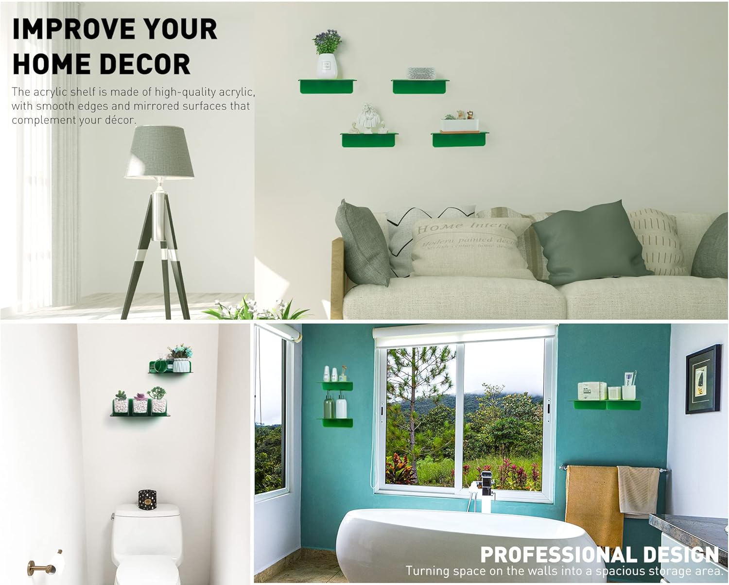 Professional 2-Shelf Set - Easy Install Waterproof