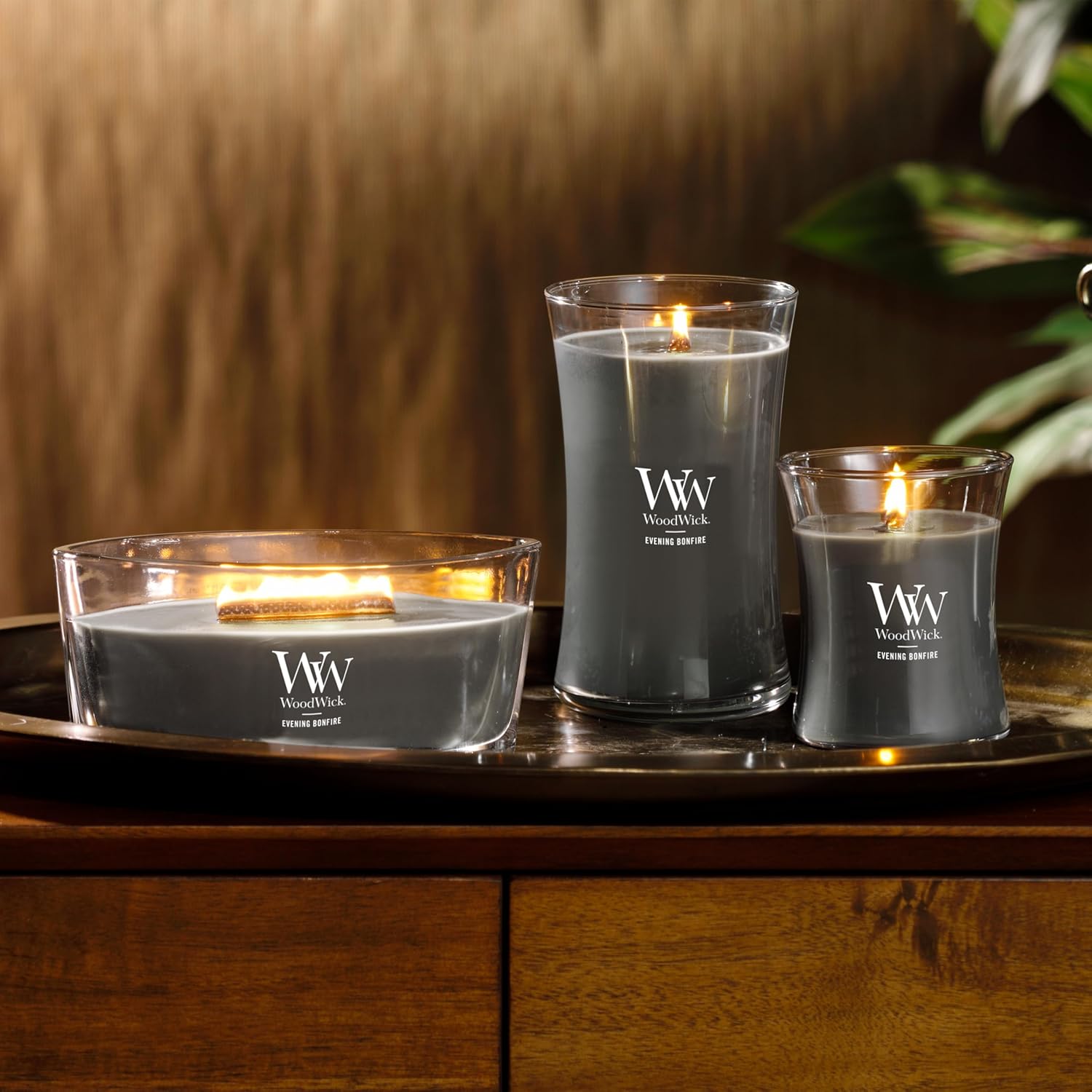 WoodWick Evening Bonfire Scented Ellipse Candle 16oz