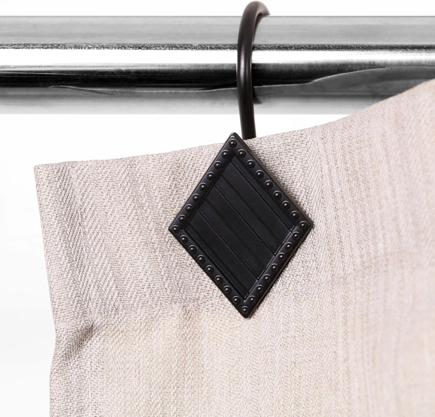 Stylish Rust-Proof Geometric Decorative Showers Curtain Hangers Set