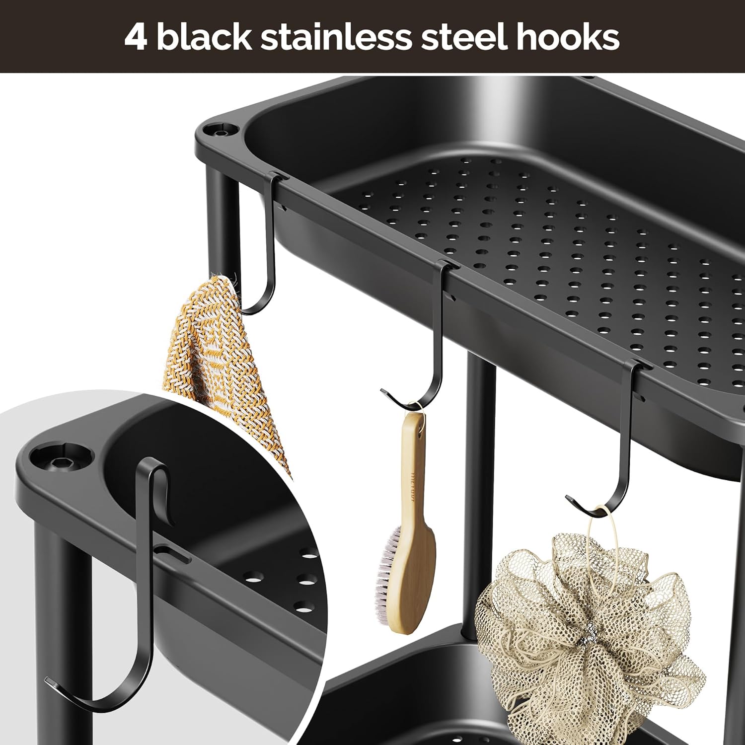 Rustproof 3-Tier Shower Caddy Organizer