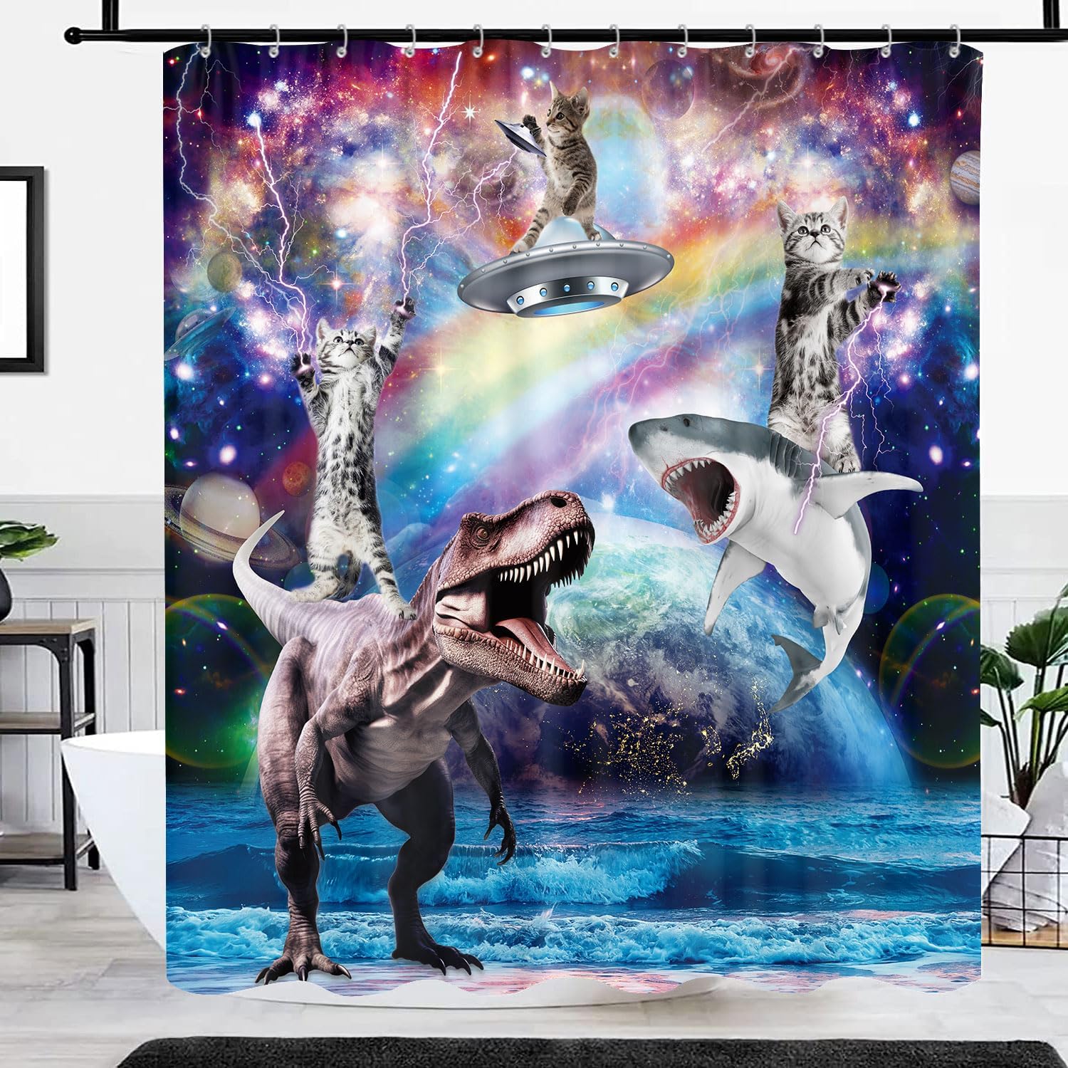 Funny Cat Shower Curtain
