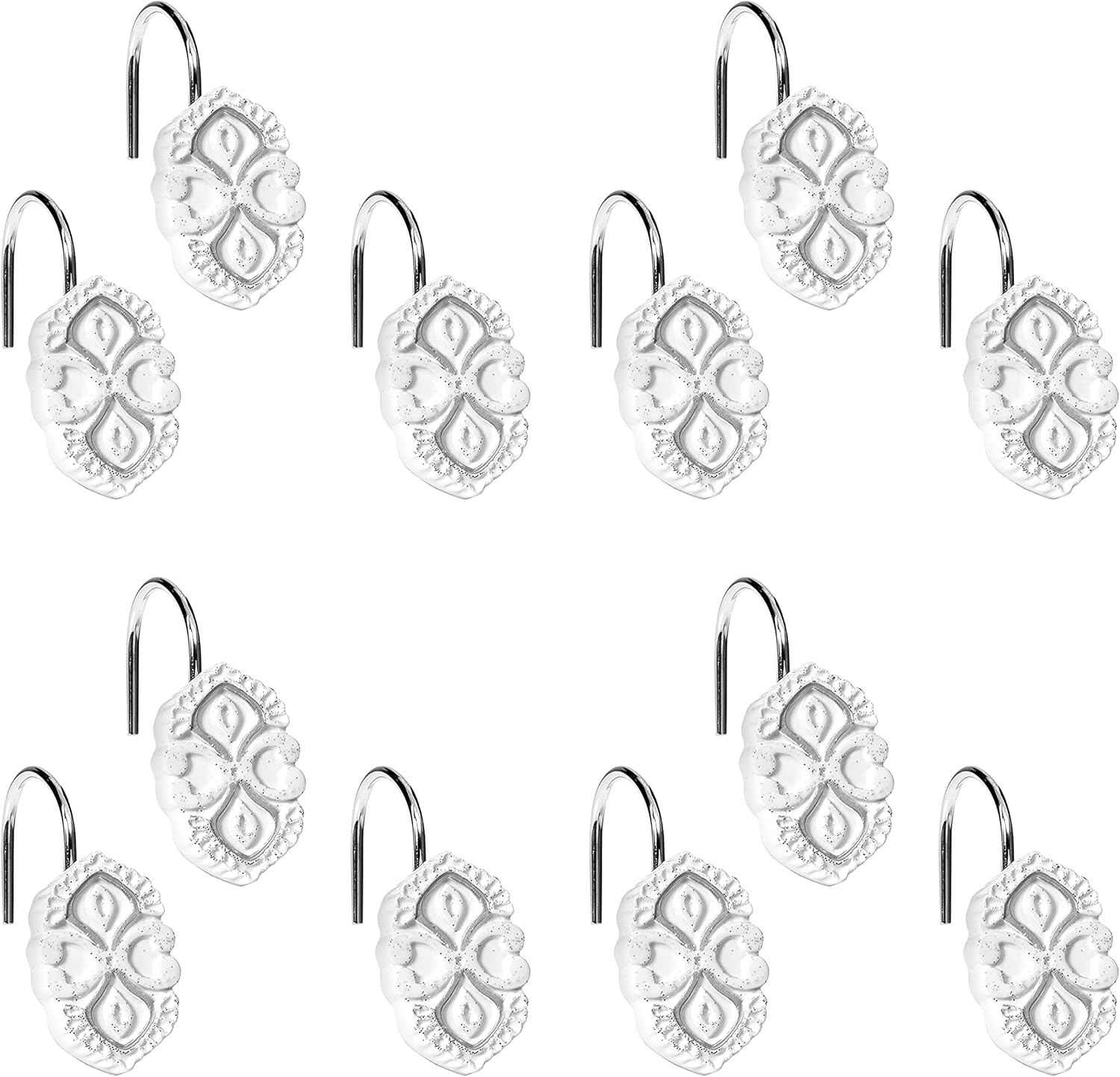 Popular Bath Decorative Shower Hooks Monaco White