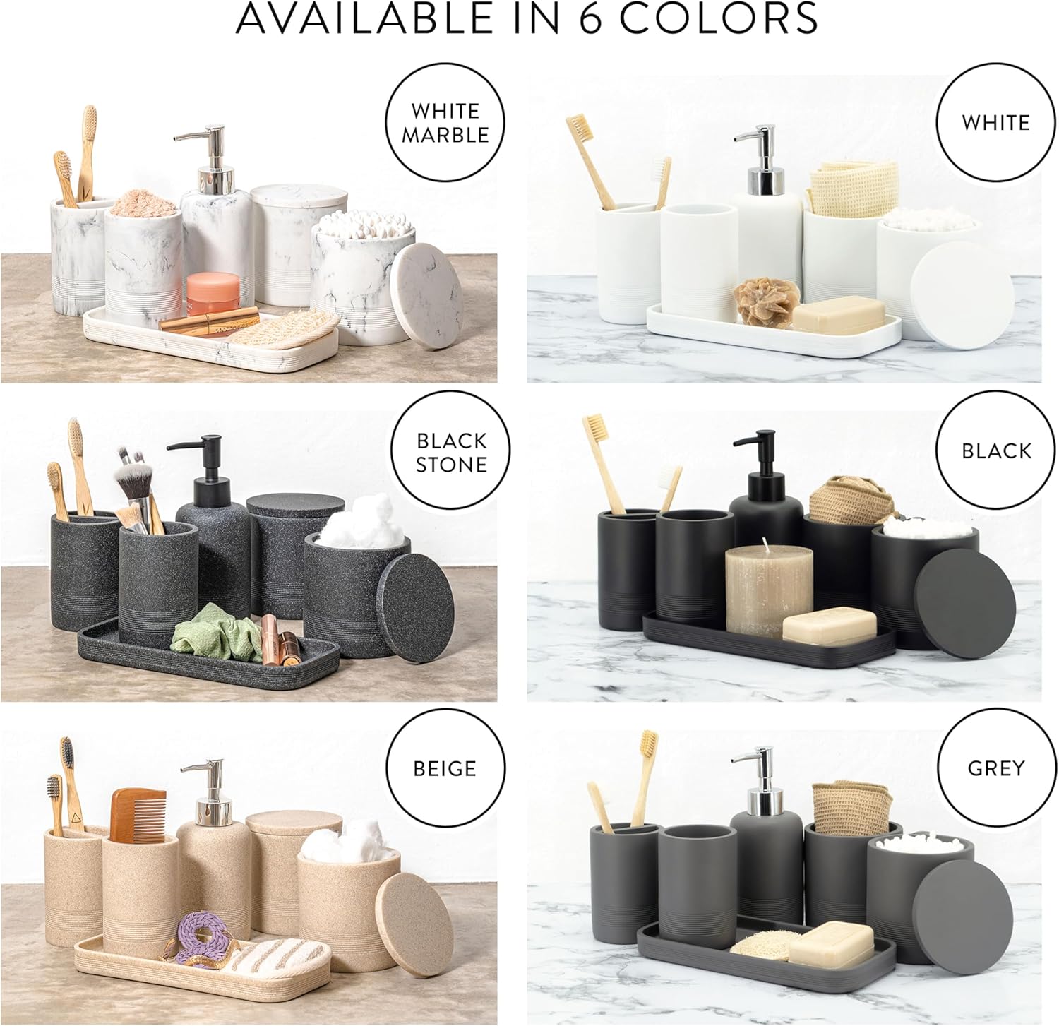 Essential Bathroom Accessories Set
