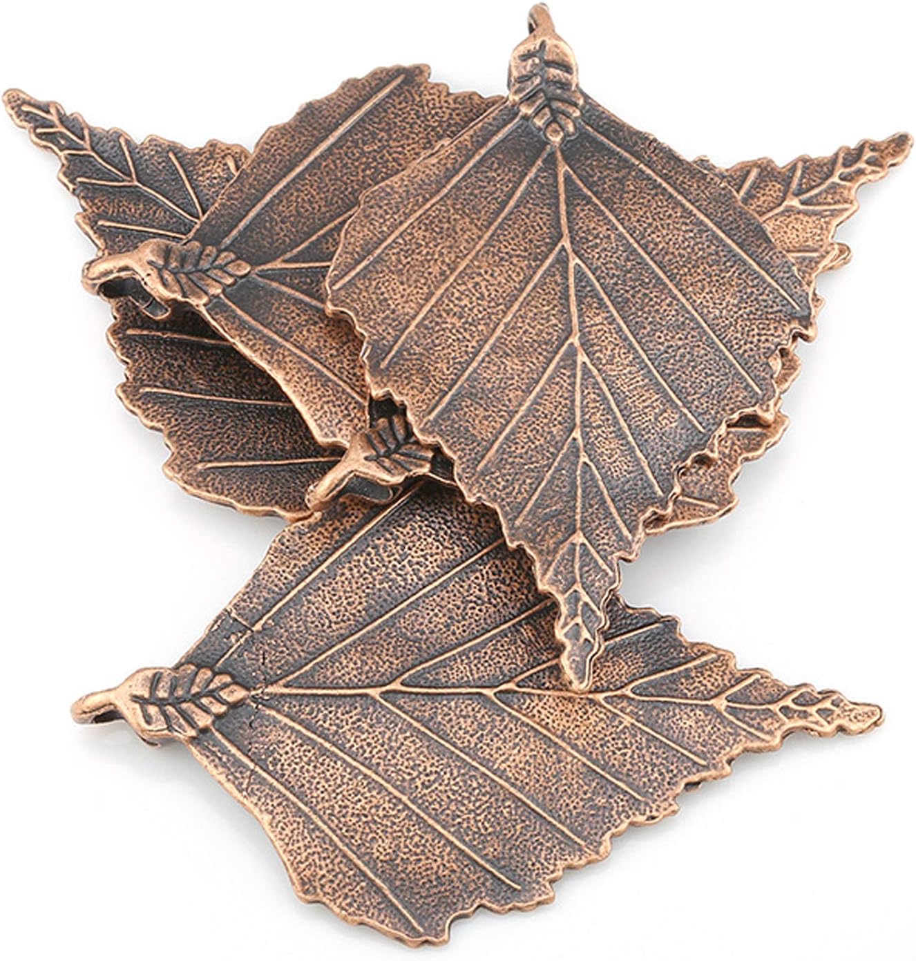Birch Tree Leaf shower curtain hooks with vibrant autumnal design