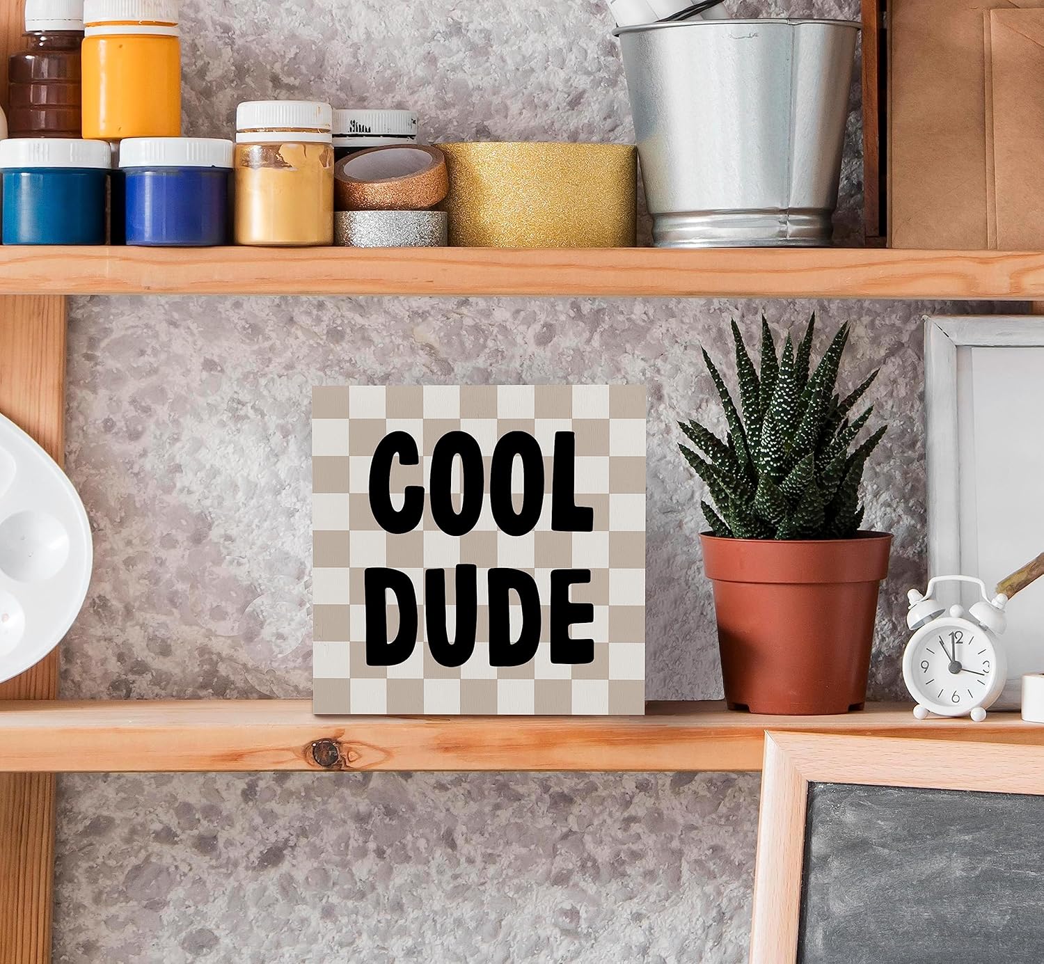 Think Boho with This preppy Wood Sign