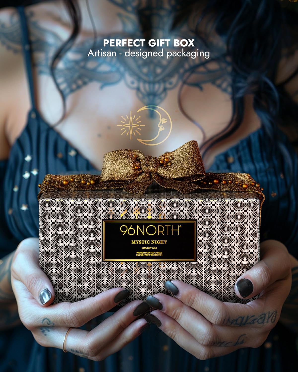 96NORTH Luxury Black Candle - Premium Fragrance with Long Burning Time