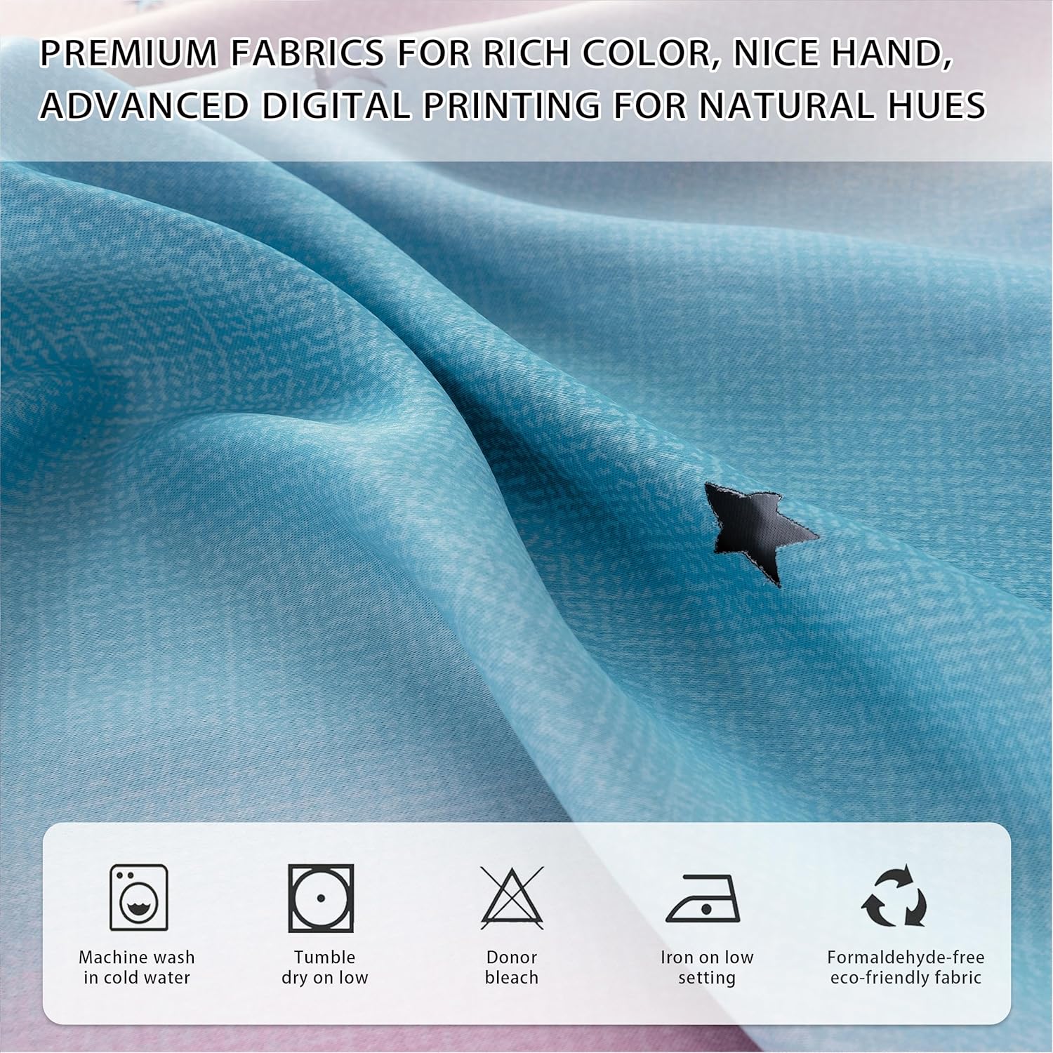 Starlight Relaxation 100 Polyester Blackout Rainbow design for Kids Bedroom