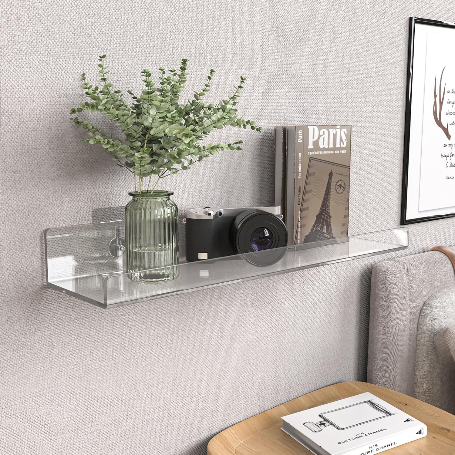 Space-Saving 6-Pack Acrylic Shelves for Your Home