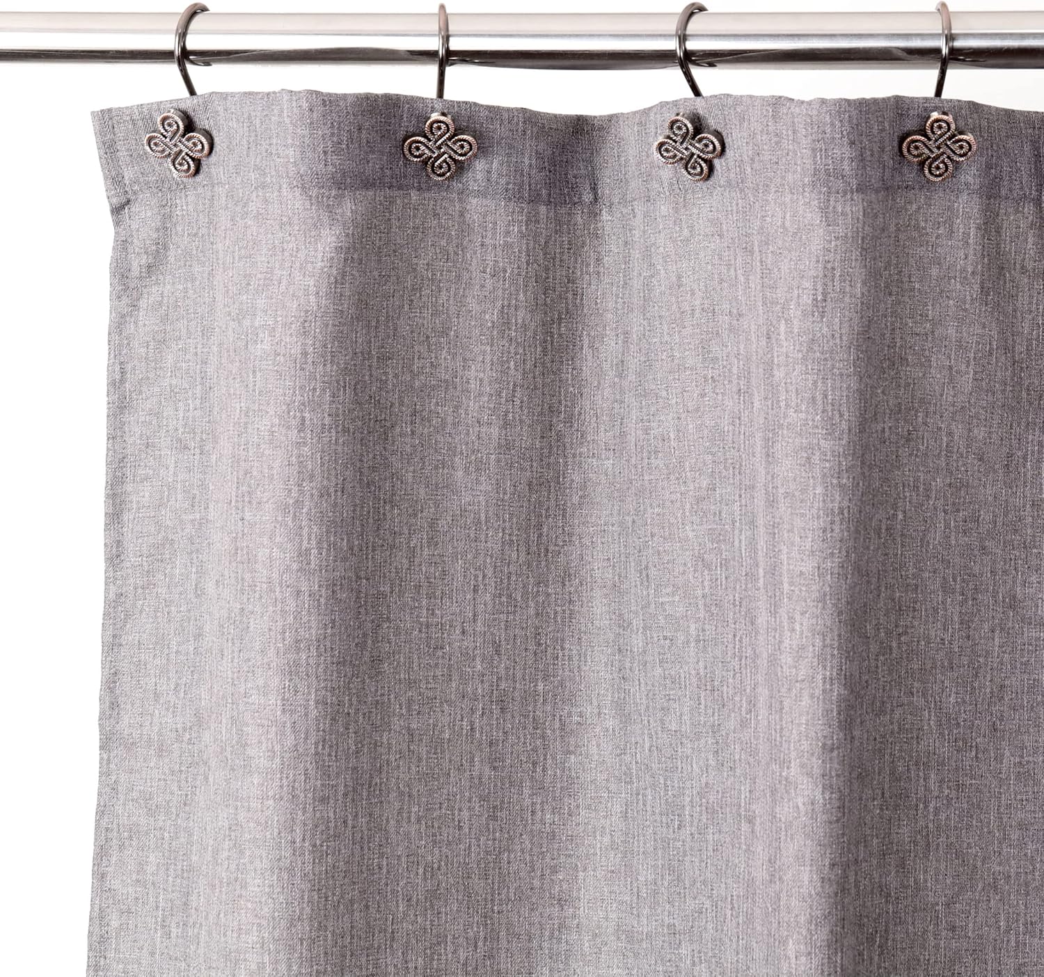 Popkozzi Bronze Decorative Shower Curtain Hooks Set of 12