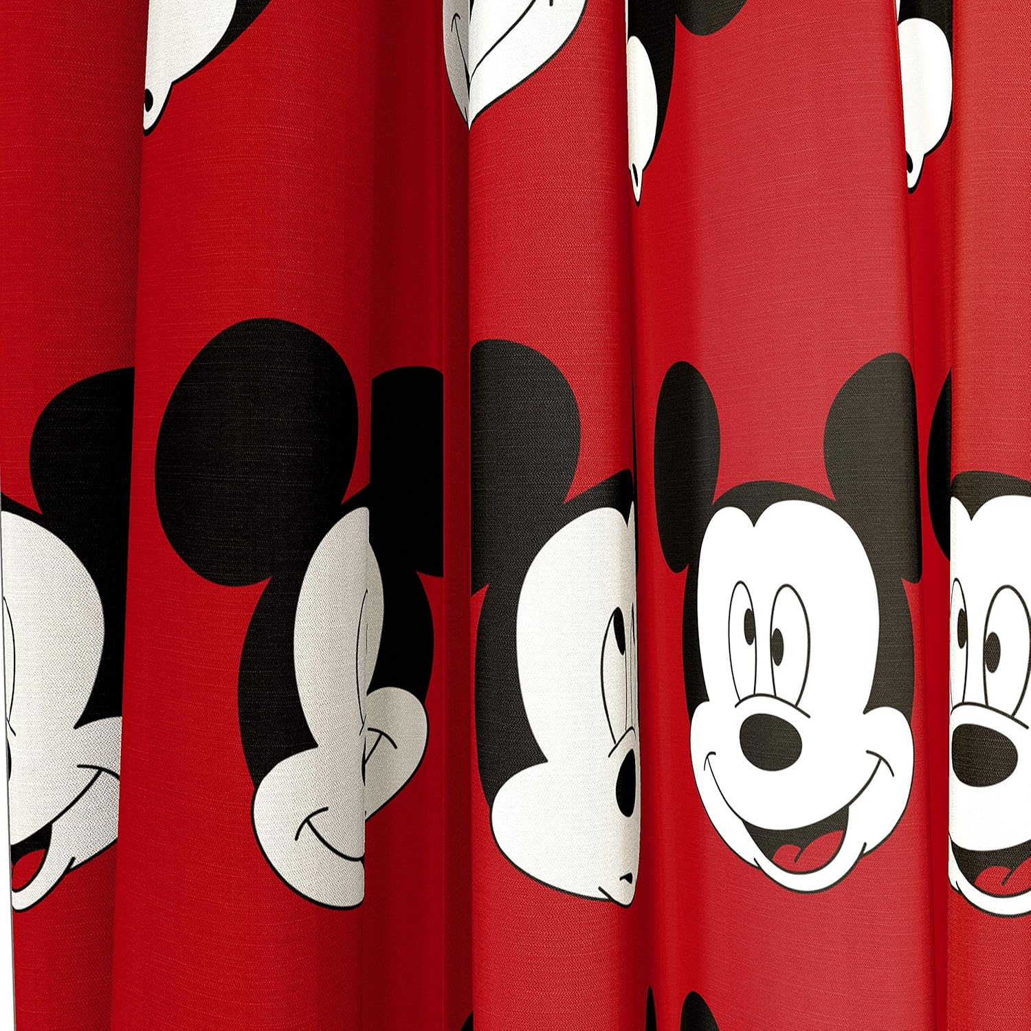 Jay Franco Kids Window Drapes Mickey Mouse 63 Inch Red